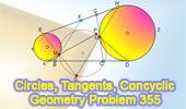 Circles, Tangent, Concyclic points