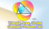 Area of Triangle, Circles, Diameters