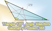 Triangle, 120 degrees, angle bisectors