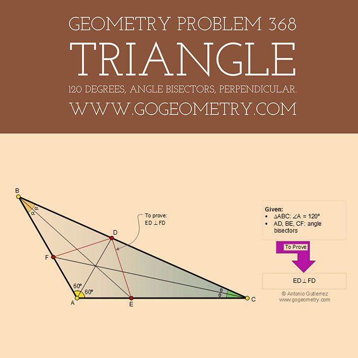 Typography of Geometry Problem 368: Four Squares, Diagonals, Angle, 45 Degrees, Mobile, iPad Apps