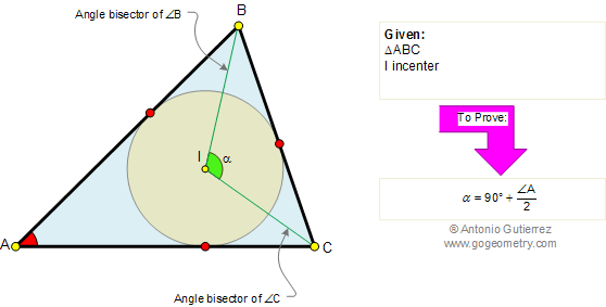 Triangle, Internal angle bisectors