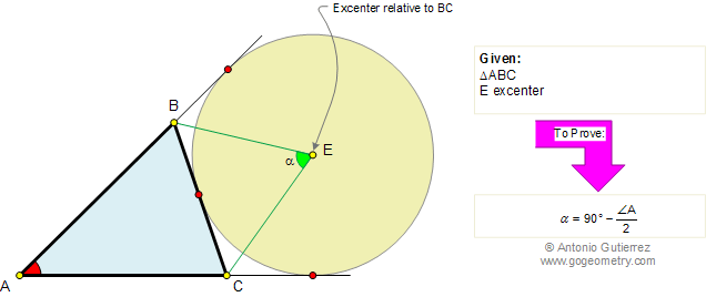 Triangle, Excenter, External angle bisectors