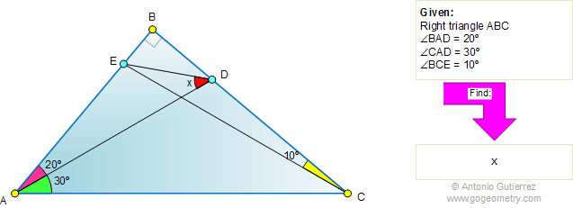 Right triangle, angles