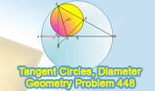 Tangent circles, diameter