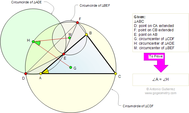 Triangle. Circumcenter, Angles