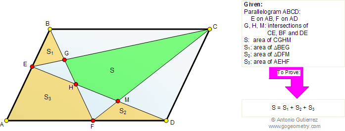 Parallelogram area, triangle