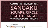 Typography of problem 491: Square, Incircles, Radius, Side