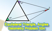 Equilateral Triangle, Angles, 45, 60 Degrees