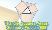 Triangle with three squares