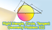 Problema de Geometría: Right triangle, Circle, Tangent