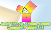 Acute Triangle with altitudes and squares