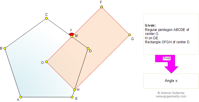 Regular pentagon and rectangle