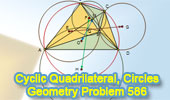 Cyclic quadrilateral, Circumcenter, Concurrency