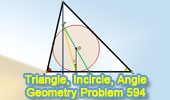 Triangle, Incircle, Altitude, Incenter, Angle