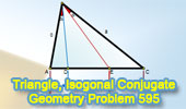 Triangle, equal angles, metric relations