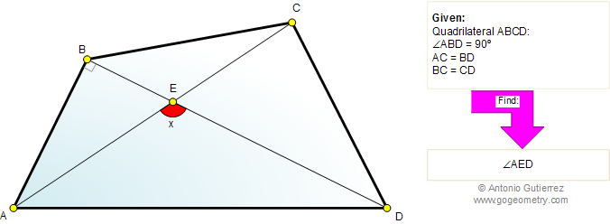 Geometry problem: right triangle, isosceles, angle, congruence