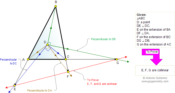 Triangle, Perpendicular, Collinearity, Geometry Problem