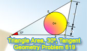 Triangle Area, 30 Degrees, Incircle