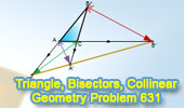 Triangle, Angle Bisectors, Collinear