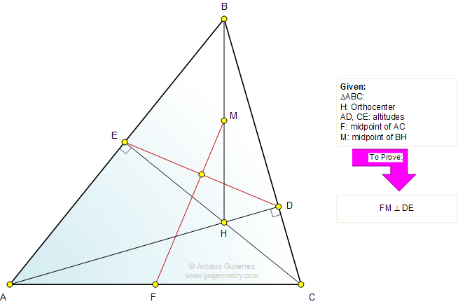 Orthocenter, tirnagle, altitude, midpoint, perpendicular