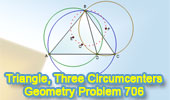 Triangle, 3 Circumcenters, Concyclic, Cyclic quadrilateral