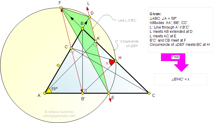 Triangle, Altitudes, Parallel, Angles, Measure