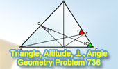 Triangle, Altitude, Angle, Problema de Geometría
