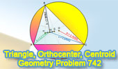 Triangle, Orthocenter, Centroid, Circumcenter, Circumradius, Midpoint