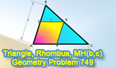 Triangle, Rhombus, Harmonic Mean, 90 Degrees, Perpendicular