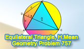 Equilateral Triangle, Circumcircle, Chord, Harmonic Mean
