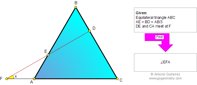 Equilateral Triangle, Transversal, Angle