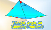 Triangles, equal segments, angles, 30 degrees