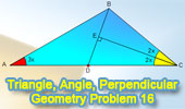 Triangle, cevian, perpendicular, angle