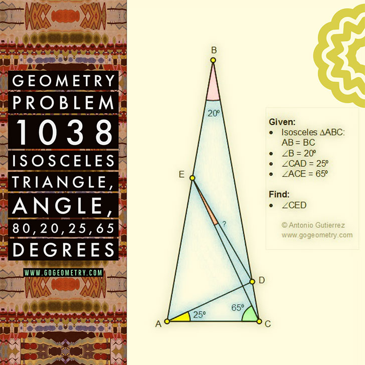 Poster of Geometry Problem 1038: Isosceles Triangle, iPad Apps