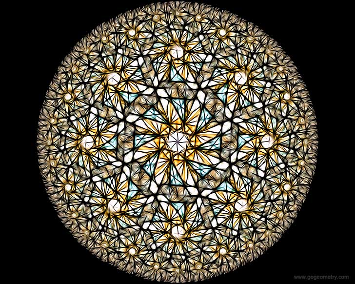 Kaleidoscope of Geometry Problem 1112 based on Poincare Disk Model