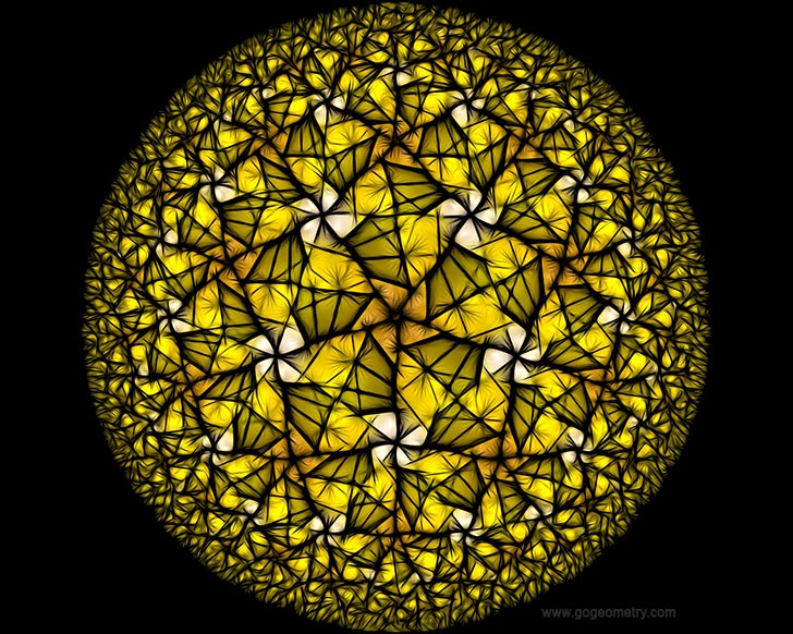 Kaleidoscope of Geometry Problem 1147 based on Poincare Disk Model