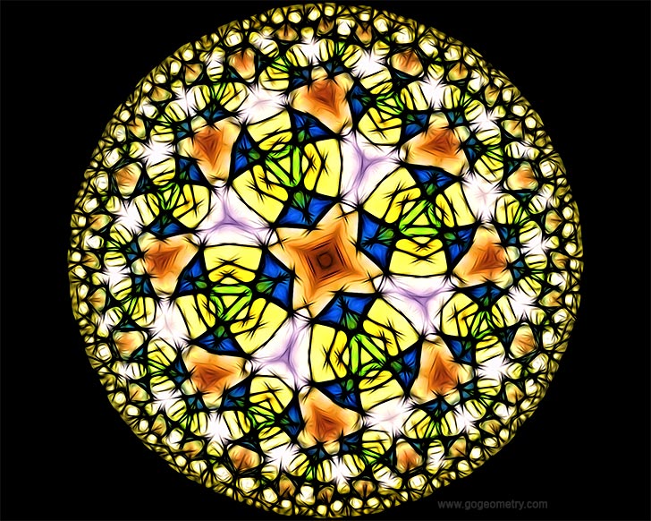 Kaleidoscope of Geometry Problem 1160 based on Poincare Disk Model