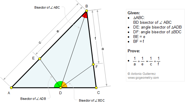Geometry Problem 1214: Triangle, Three Angle Bisectors, Proportions.