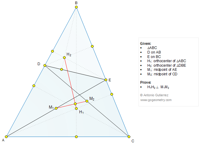 Geometry Problem 1246: Triangle, Orthocenter, Altitude, Midpoint, Perpendicular