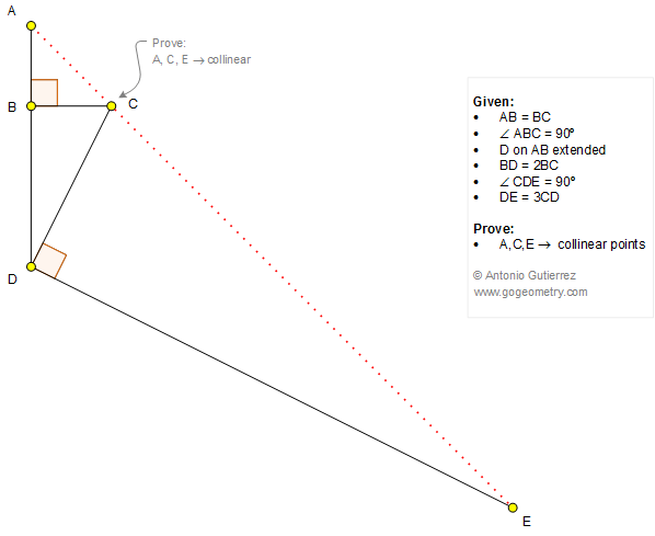 Geometry Problem 1255: Angle, 90 Degrees, Perpendicular, Collinear Points