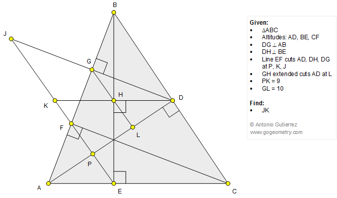 Geometry Problem 1257: Triangle, Altitude, Perpendicular, 90 Degree, Measurement