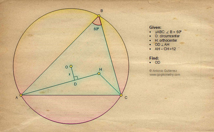 Artwork of Problem 1312, Triangle, 60 Degrees, Circle, iPad Apps