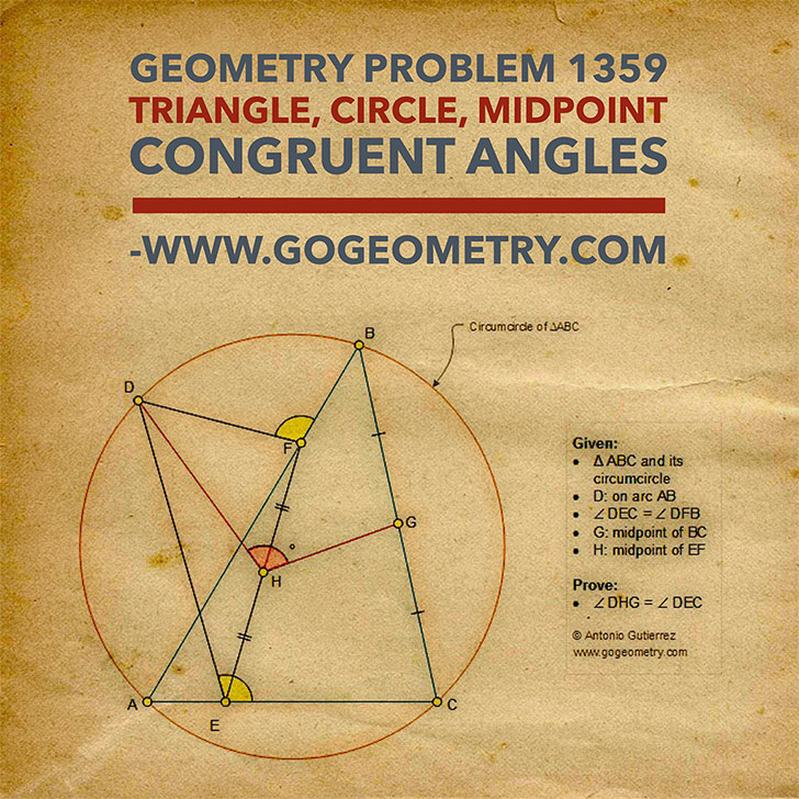 Sketch and typography of Geometry Problem 1359 using iPad Apps, Tutor