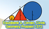 Problem 1372 Equilateral Triangle, Exterior Cevian, Inradius, Exradius, Altitude