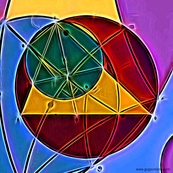 Geometric Art of Problem 1384: Triangle, Orthocenter, Circle, Angle Bisector, Perpendicular, 90 Degree, Deform to Spiral, Mobile, iPad Apps
