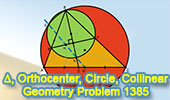 Problem 1388 Circle, Triangle Orthocenter triangle