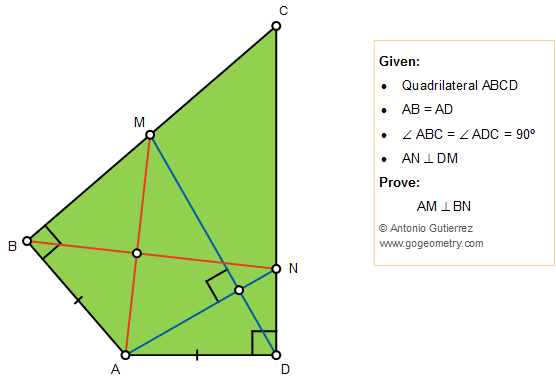Geometry Problem 1403: Quadrilateral, 90 Degree Angle, Perpendicular, Congruence, Tutor