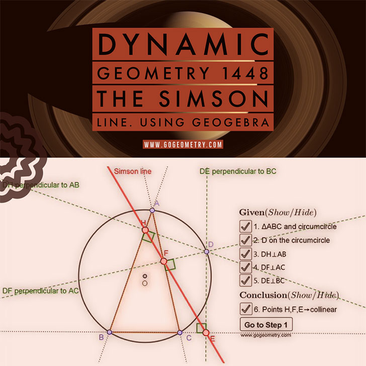 Poster of The Simson Line Dynamic Geometry. Using iPad