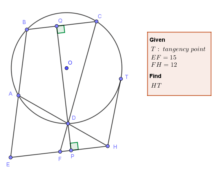 Geometry Problem 1500: Circle, Perpendicular, Tangent, Secant, Cyclic Quadrilateral, Parallel, Similarity, Measurement