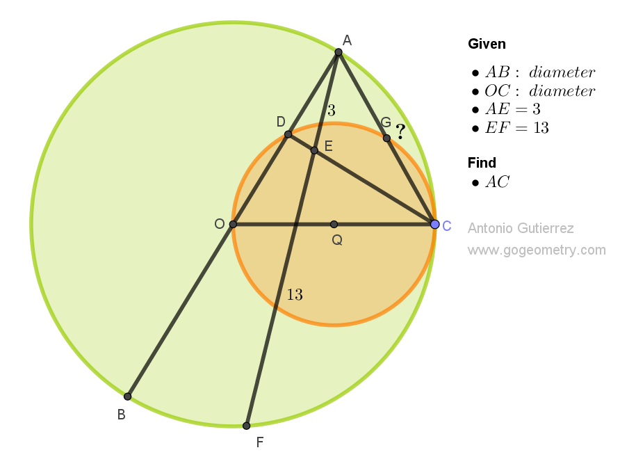 Geometry Problem 1540: Solving for the Length of Chord in a Circle: Analyzing Intersections and Given Values